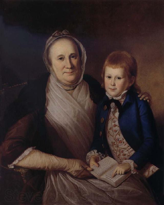 Charles Willson Peale Mrs.Fames Smith and Grandson Norge oil painting art